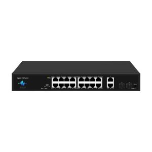 PNET-P16E2E2S | 20 Port Gigabit Ethernet 300W PoE+ Switch