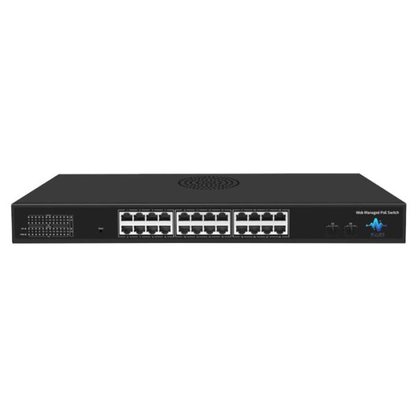 PNET-P24E2SWM | 26 Port Gigabit Ethernet Web Managed 400W PoE+ Switch