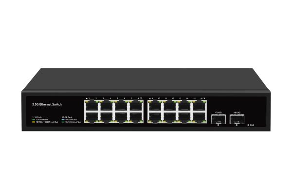 PNET-16E2F | Switch Pulse Networks, 16 Puertos 2.5g + 2 Puertos 10g Sfp+